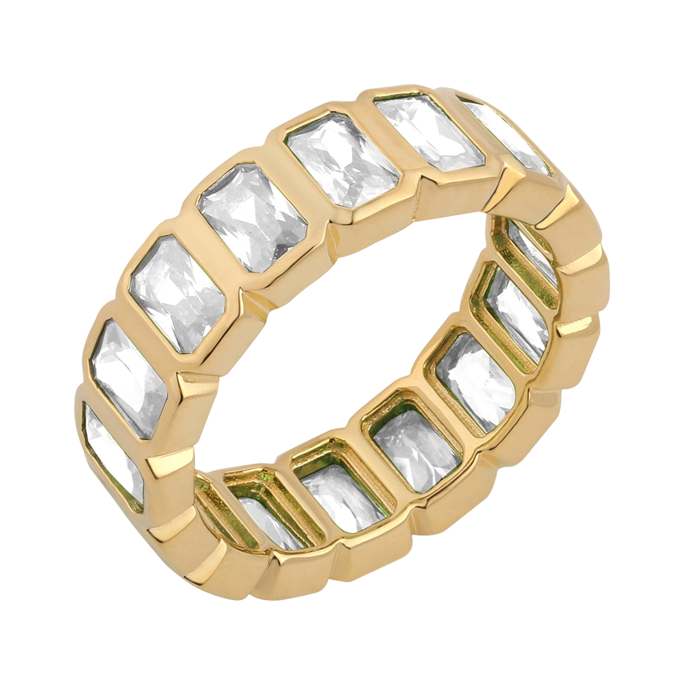 R02802 925 Sterling S&oslash;lv Ring med CZ-motiv