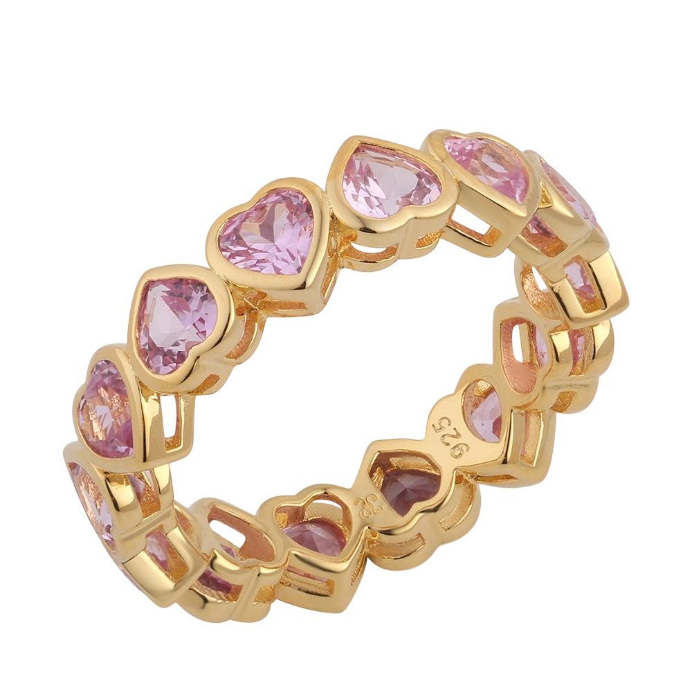 R03230 925 Sterling S&oslash;lv Ring med CZ-motiv