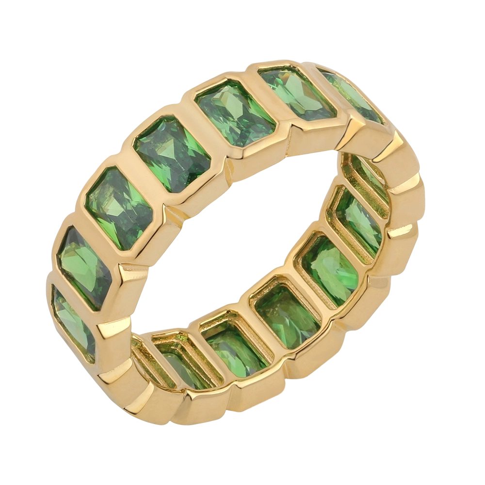 R03939 925 Sterling S&oslash;lv Ring med CZ-motiv