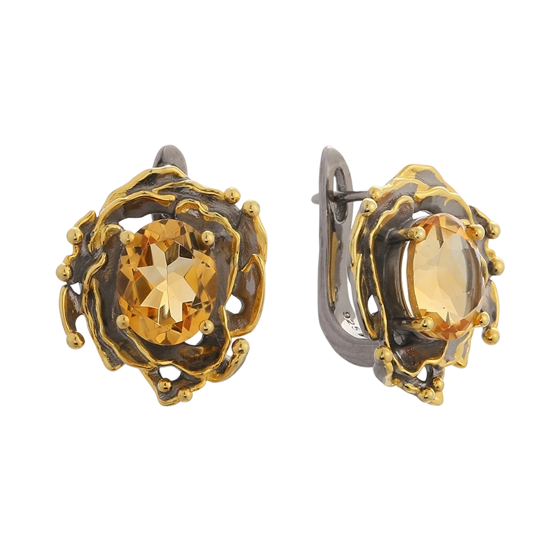 YE03635 925 Sterling S&oslash;lv Critine H&aring;ndlavet &Oslash;rering