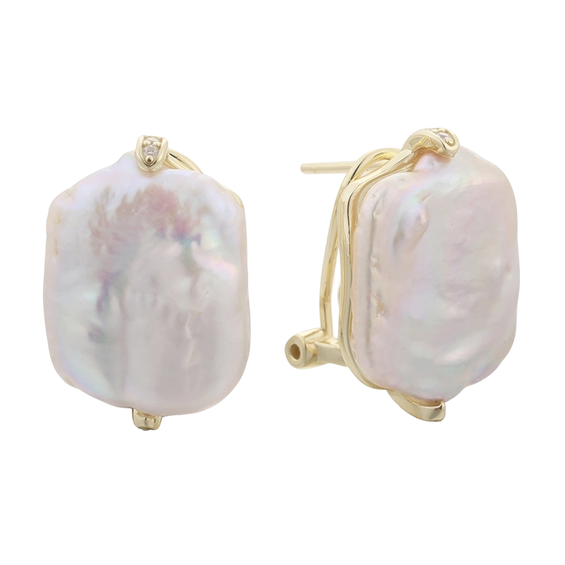 PLE07831 925 Sterling S&oslash;lv Barok Perle &Oslash;rering